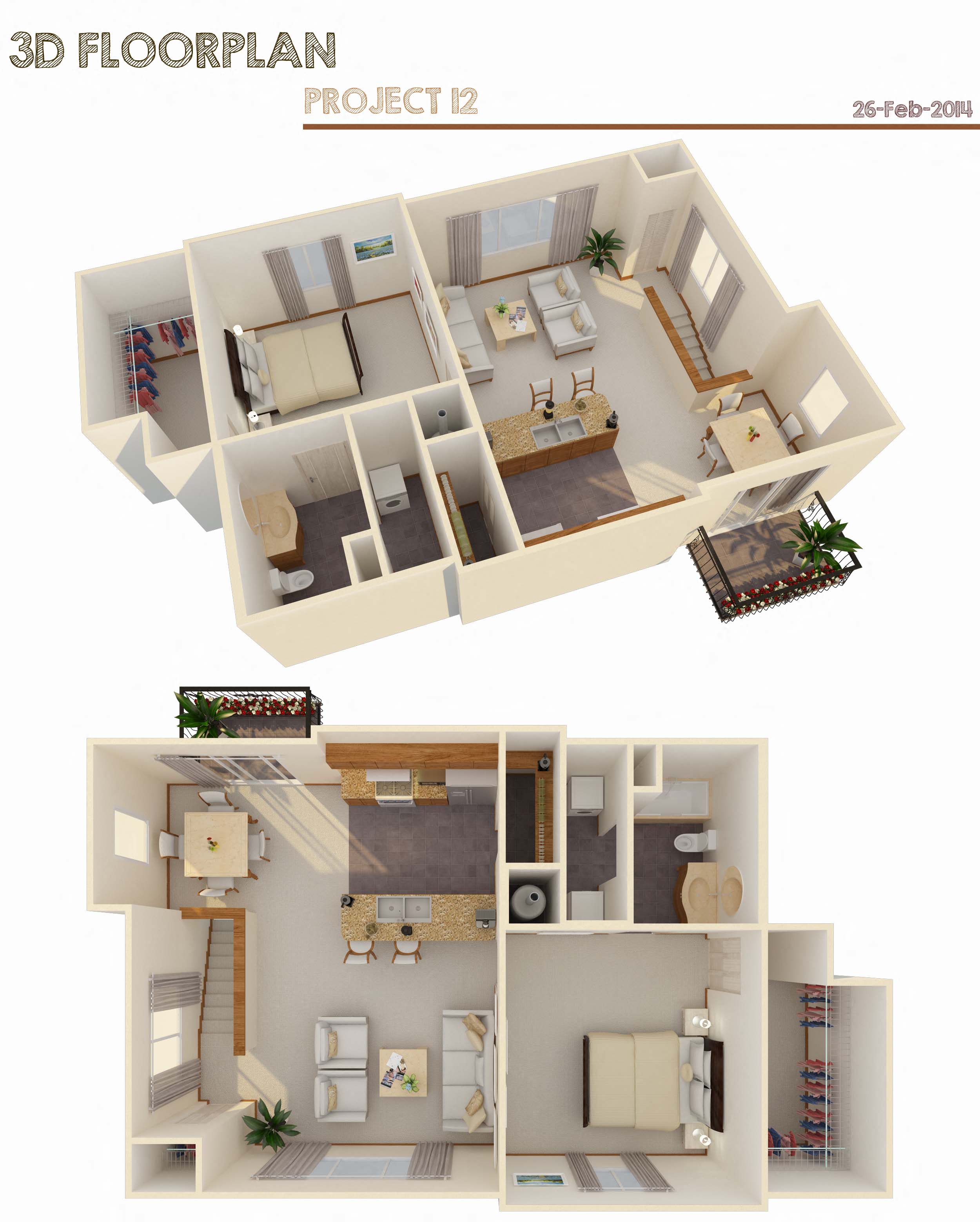 Floor plan for 1 bed, 1 bath, 860 sqft